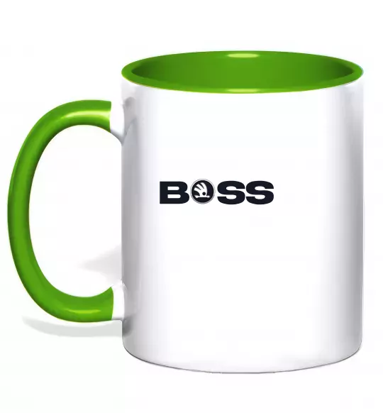Чашка з кольоровою ручкою Boss Skoda Зелений фото