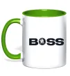 Чашка з кольоровою ручкою Boss Skoda Зелений фото