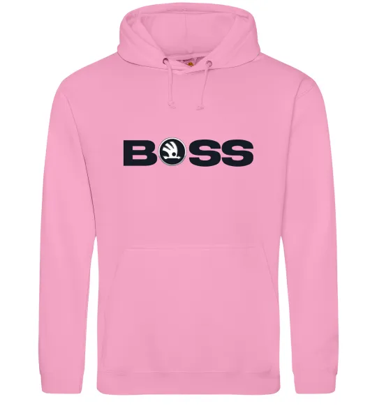 Мужская толстовка (худи) Boss Skoda Розовый фото