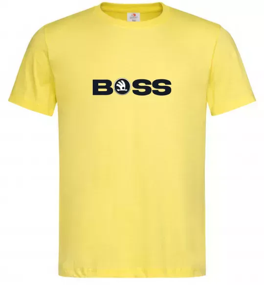 Чоловіча футболка Boss Skoda Лимонний фото