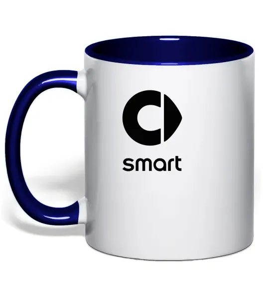 Чашка с цветной ручкой Smart logo та назва Глубокий темно-синий фото