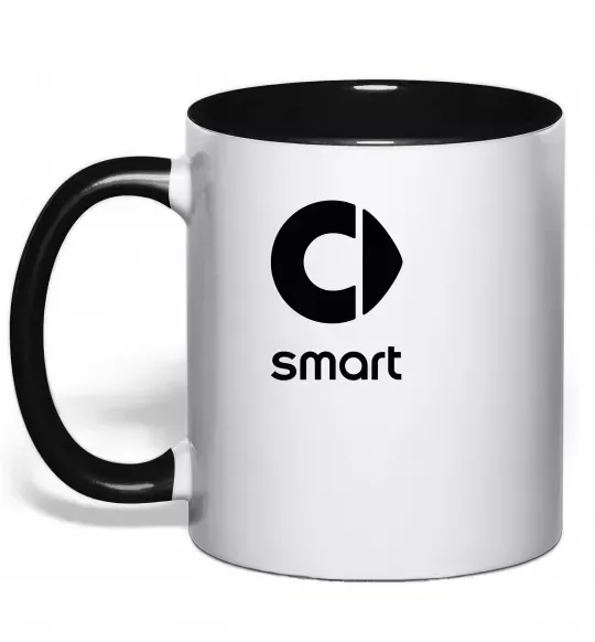 Чашка с цветной ручкой Smart logo та назва Черный фото