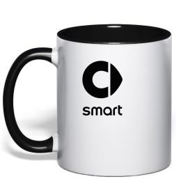 Чашка с цветной ручкой Smart logo та назва