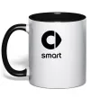 Чашка с цветной ручкой Smart logo та назва Черный фото