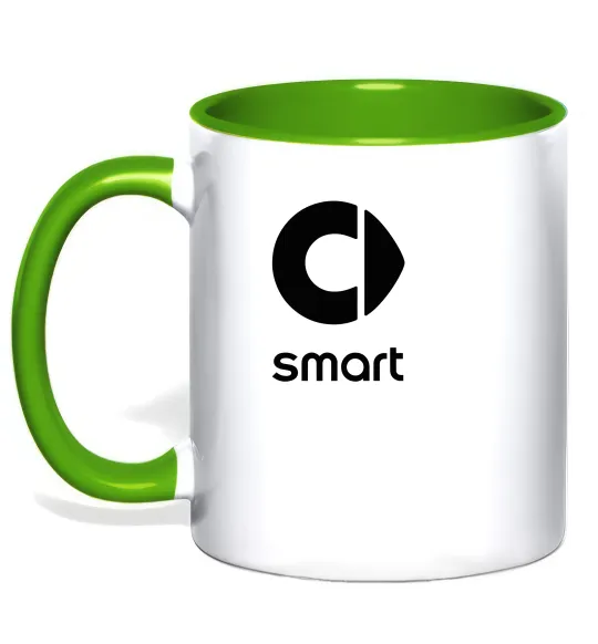Чашка с цветной ручкой Smart logo та назва Лаймовый фото