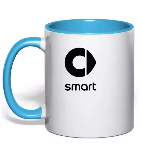Чашка с цветной ручкой Smart logo та назва Голубой фото