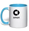 Чашка с цветной ручкой Smart logo та назва Голубой фото