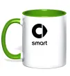 Чашка с цветной ручкой Smart logo та назва Зеленый фото
