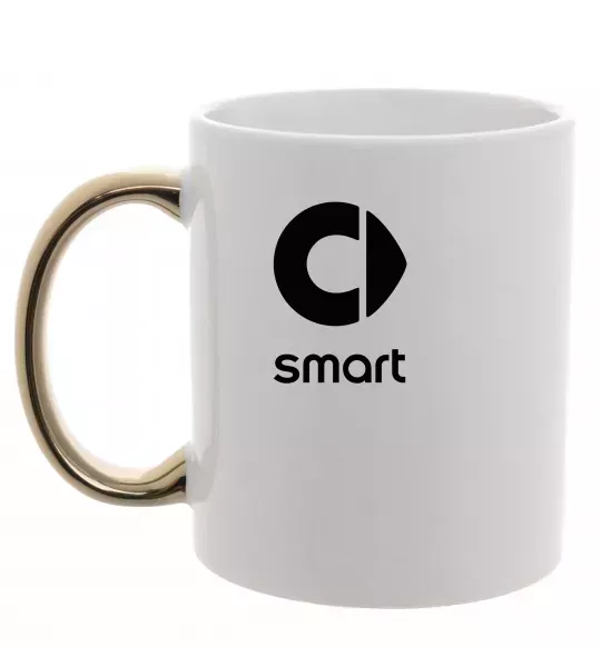 Чашка с цветной ручкой Smart logo та назва Золото фото