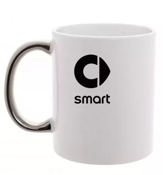 Чашка с цветной ручкой Smart logo та назва Серебро фото