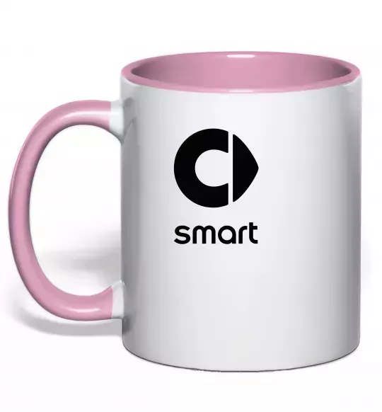 Чашка с цветной ручкой Smart logo та назва Нежно розовый фото