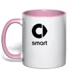 Чашка с цветной ручкой Smart logo та назва Нежно розовый фото