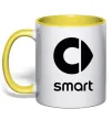 Чашка з кольоровою ручкою Smart logo та назва Лимонний фото