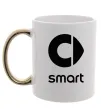Чашка з кольоровою ручкою Smart logo та назва Золото фото