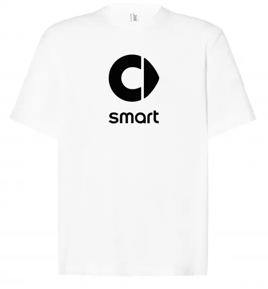 Футболка Оверсайз Smart logo та назва Белый фото