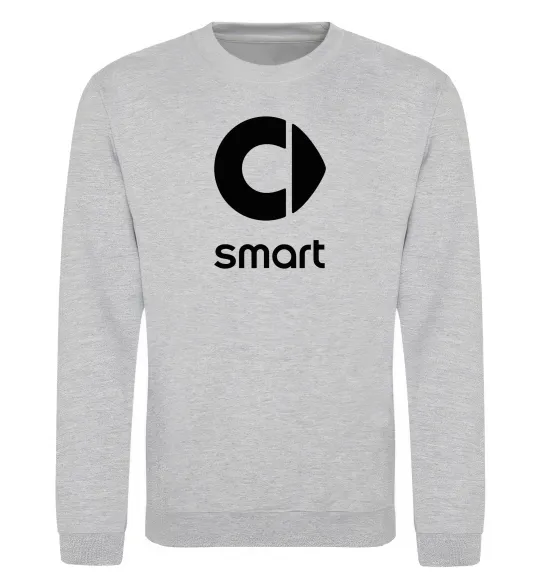 Свитшот Smart logo та назва Серый меланж фото