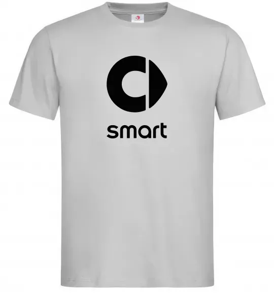 Мужская футболка Smart logo та назва Серый фото