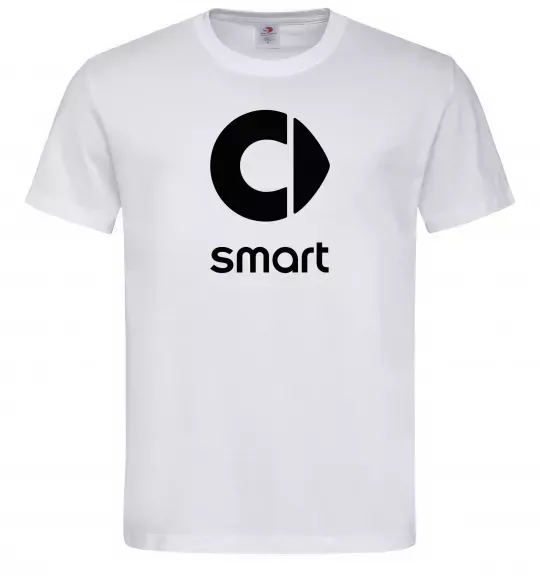 Мужская футболка Smart logo та назва Белый фото