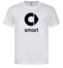 Мужская футболка Smart logo та назва Белый фото