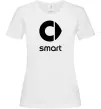 Женская футболка Smart logo та назва Белый фото