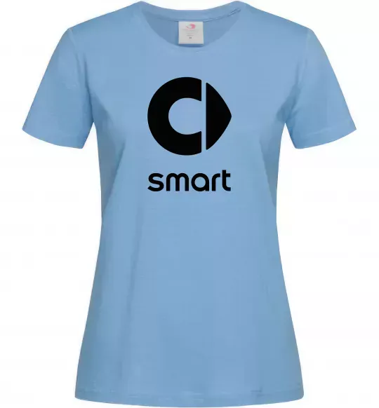 Женская футболка Smart logo та назва Голубой фото