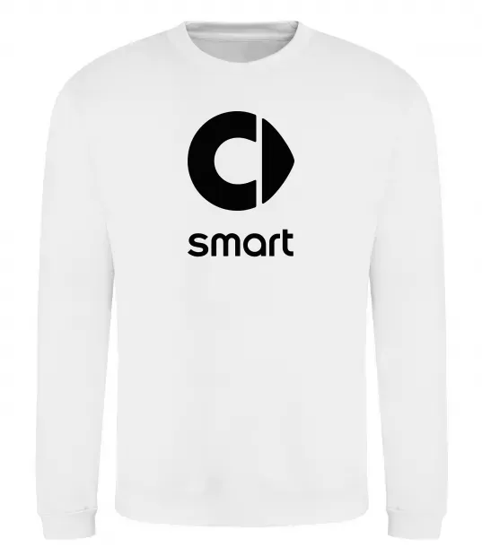 Світшот Smart logo та назва Білий фото