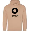 Жіноча толстовка (худі) Smart logo та назва Пісочний фото
