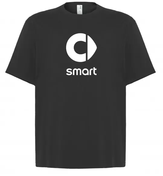 Футболка Оверсайз Smart logo та назва Черный фото
