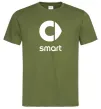 Мужская футболка Smart logo та назва Оливковый фото