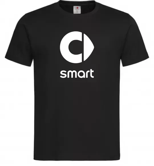Мужская футболка Smart logo та назва Черный фото