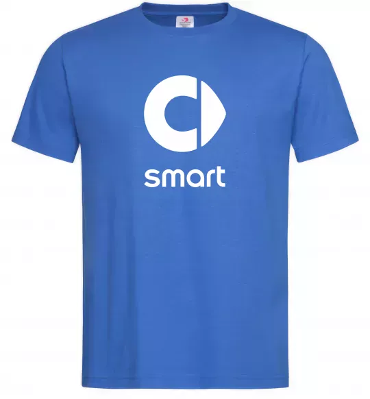 Мужская футболка Smart logo та назва Ярко-синий фото
