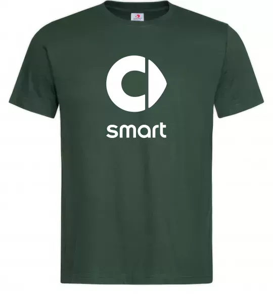 Мужская футболка Smart logo та назва Темно-зеленый фото
