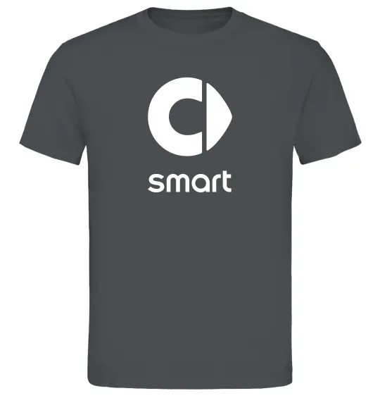 Мужская футболка Smart logo та назва Графит фото