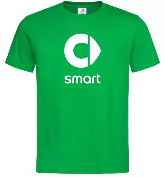 Мужская футболка Smart logo та назва Зеленый фото