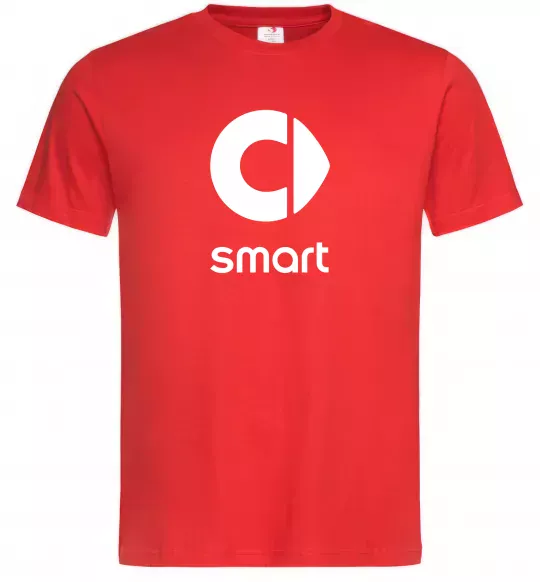 Мужская футболка Smart logo та назва Красный фото