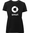 Жіноча преміум футболка Smart logo та назва Чорний фото