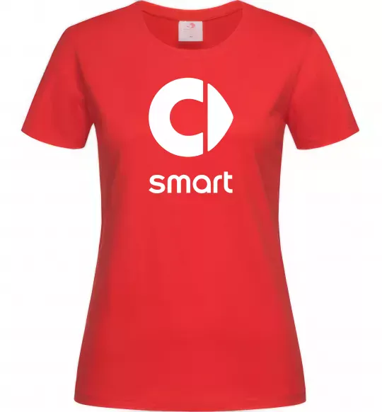 Женская футболка Smart logo та назва Красный фото