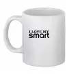 Чашка керамічна Love my Smart Білий фото