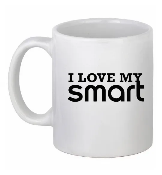 Чашка керамическая Love my Smart Белый фото