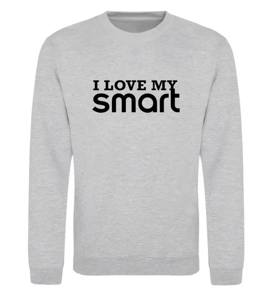 Свитшот Love my Smart Серый меланж фото