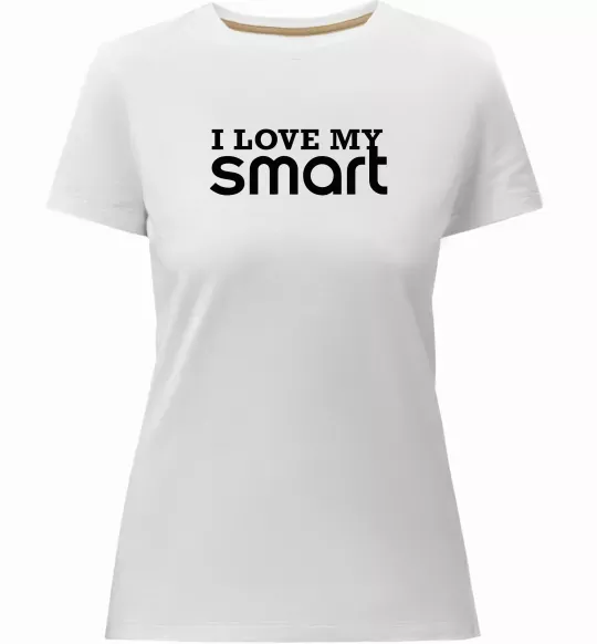 Женская премиум футболка Love my Smart Белый фото