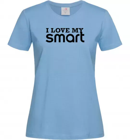 Жіноча футболка Love my Smart Блакитний фото