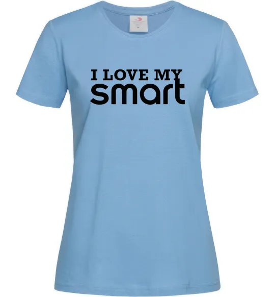 Жіноча футболка Love my Smart Блакитний фото