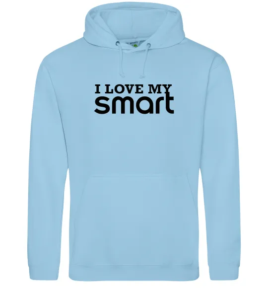 Мужская толстовка (худи) Love my Smart Голубой фото