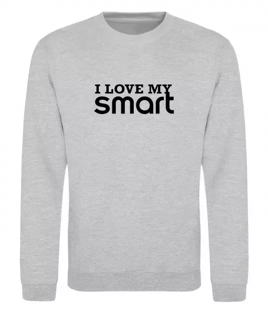 Світшот Love my Smart Сірий меланж фото