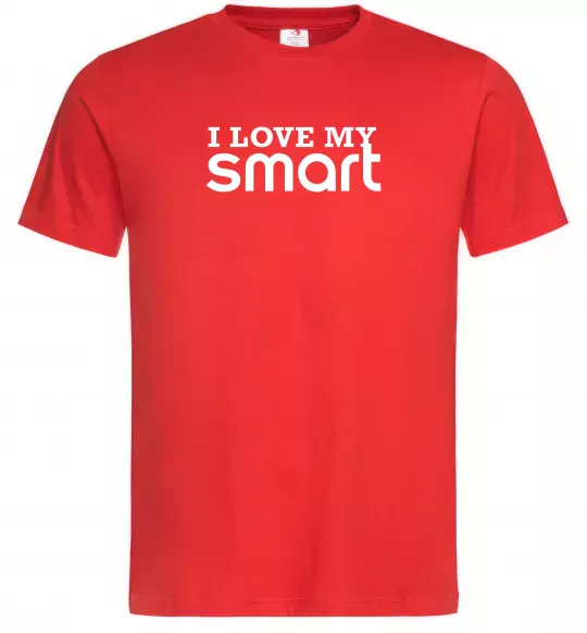 Мужская футболка Love my Smart Красный фото