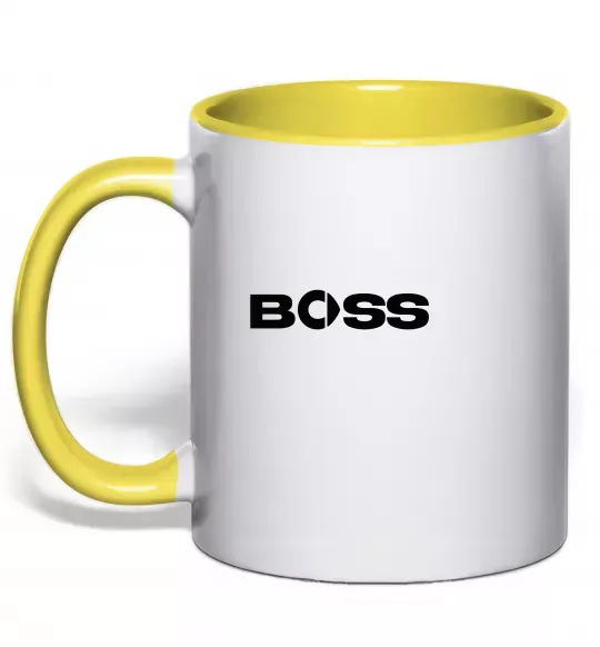 Чашка з кольоровою ручкою Smart Boss Сонячно жовтий фото