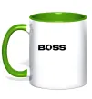 Чашка з кольоровою ручкою Smart Boss Зелений фото