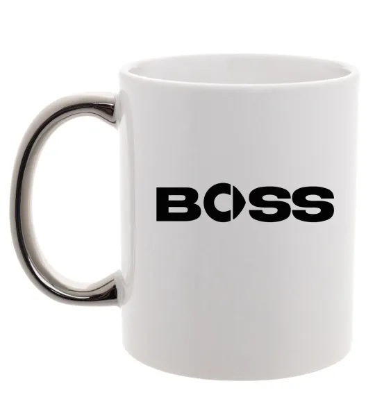 Чашка с цветной ручкой Smart Boss Серебро фото