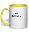 Чашка с цветной ручкой I <3 Smart Солнечно желтый фото